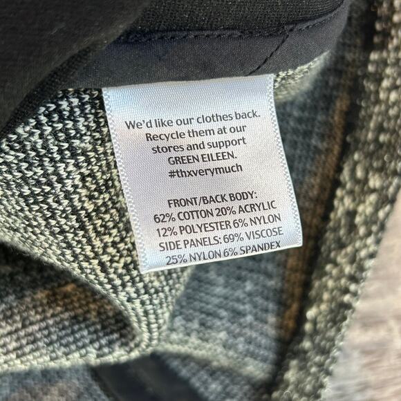 Eileen Fisher Sleeveless Tweed Knit Colorblock Dress Black L Minimalist Workwear - Picture 5 of 7